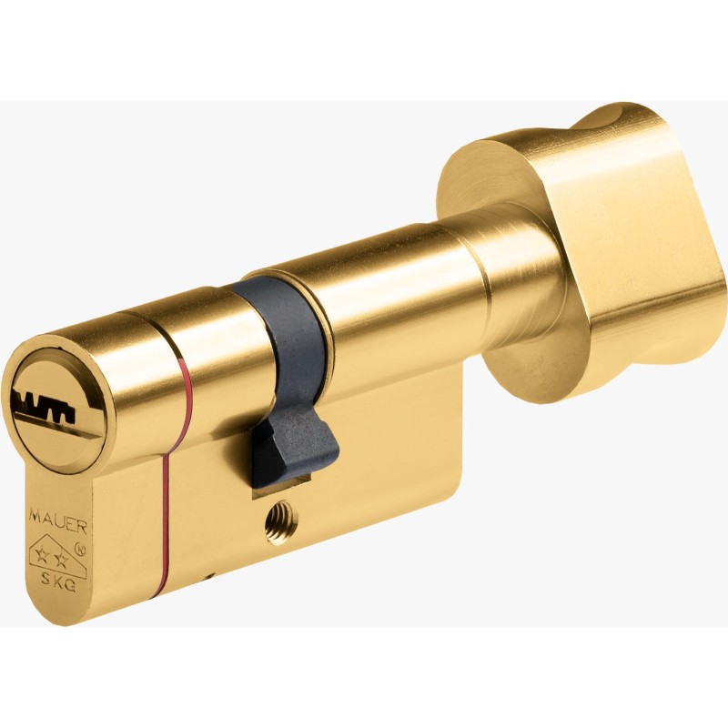 CILINDRO POMO DE SEGURIDAD MAUER ELITE 2 RED LINE / ELITE 2 RL LATON