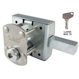 CERROJO SAG CTR CON GRAMPÓN TIPO B (CERRADURA SÓLO EN EXTERIOR)