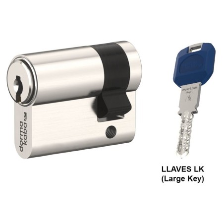 MEDIO CILINDRO KABA EXPERT PLUS EUROPERFIL CON SISTEMA LAM (INCLUYE 5 LLAVES LK) NIQUEL NIQUELADO PLATA PLATEADO