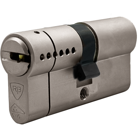 DOBLE CILINDRO DE SEGURIDAD RB LOCKS KEYLOCX NIQUEL NIQUELADO