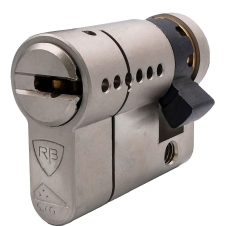 MEDIO CILINDRO DE SEGURIDAD RB LOCKS KEYLOCX NIQUEL NIQUELADO