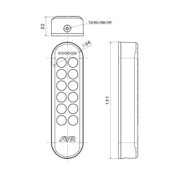 TECLADO BLUETOOTH AYR INT_KEYPAD PARA SISTEMA INT_EGRA