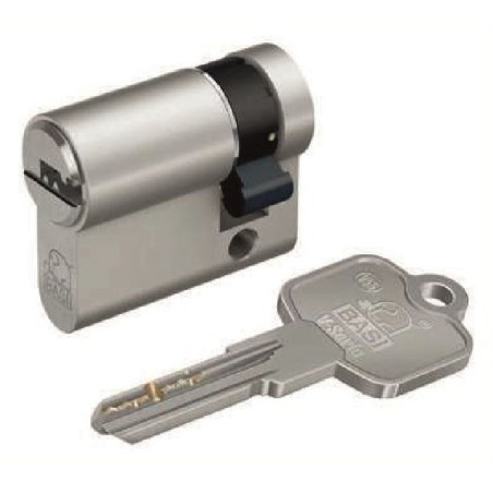 MEDIO CILINDRO DE SEGURIDAD BASI ECO BS V55 NIQUEL