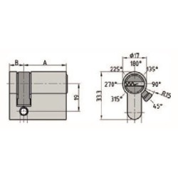 MEDIO CILINDRO DE SEGURIDAD BASI ECO BS V55