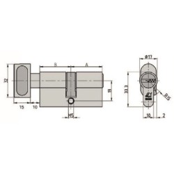 CILINDRO POMO DE SEGURIDAD BASI ECO BS V55