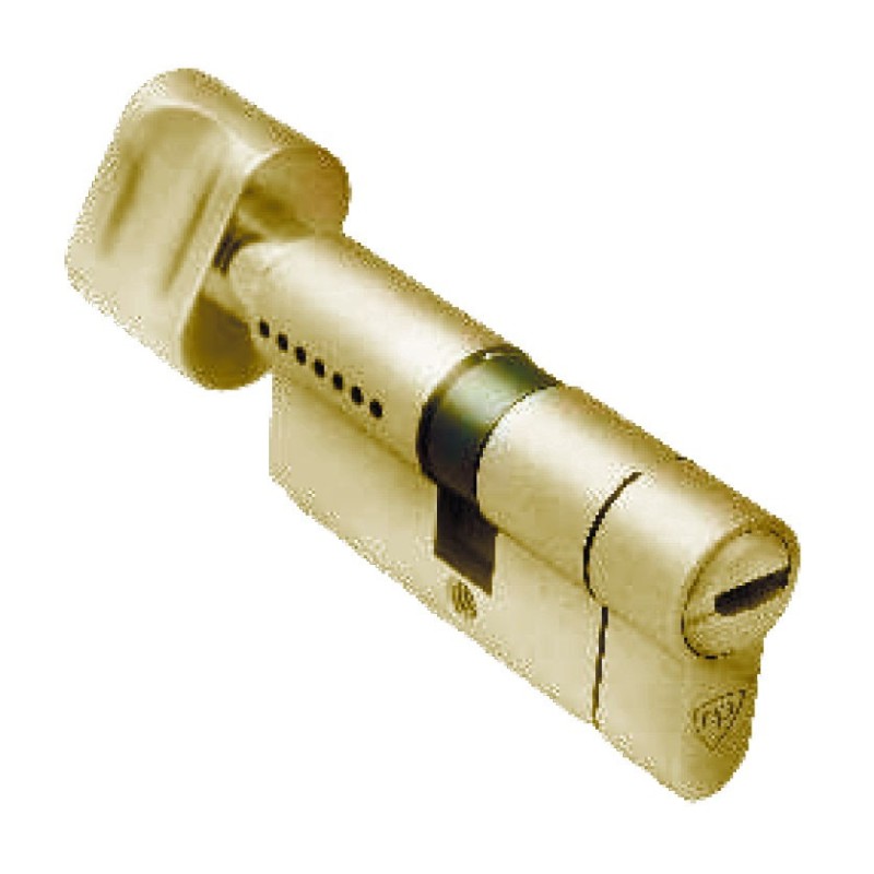 CILINDRO POMO DE SEGURIDAD RB LOCKS KEYLOCX LATON ORO DORADO