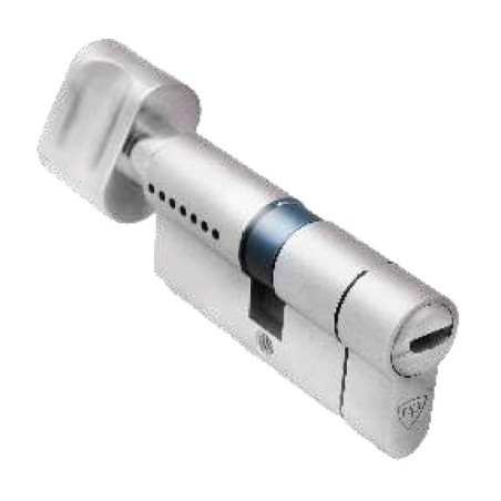 CILINDRO POMO DE SEGURIDAD RB LOCKS KEYLOCX NIQUEL PLATA PLATEADO