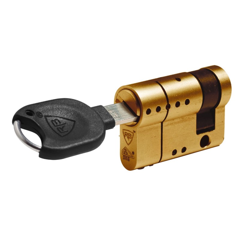 MEDIO CILINDRO DE SEGURIDAD RB LOCKS LOCXIS LATON ORO DORADO