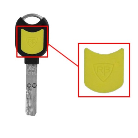 PACK 5 INSERTOS DE COLORES PARA PERSOLANIZACIÓN LLAVES RB-LOCKS LOCXIS AMARILLO