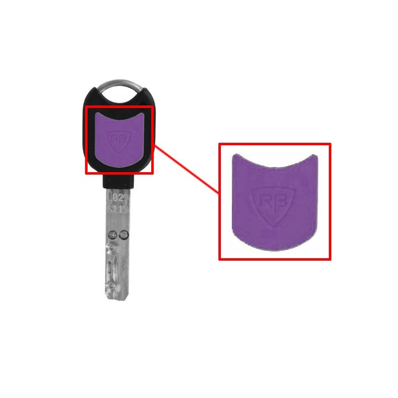 PACK 5 INSERTOS DE COLORES PARA PERSOLANIZACIÓN LLAVES RB-LOCKS LOCXIS VIOLETA